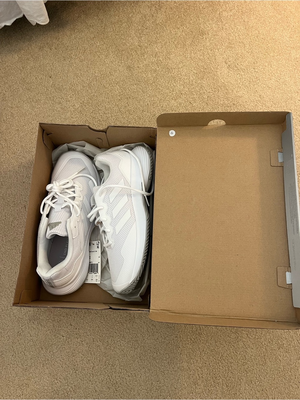 Adidas White GameCourt 2 Tennis Shoes